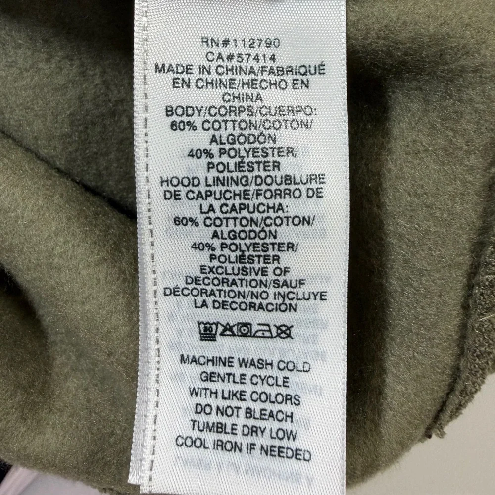 True Religion Big HS Foil Zip Hoodie Mens M Kalamata Olive Green Loungewear